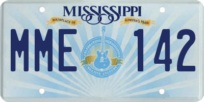 MS license plate MME142