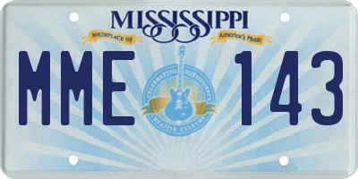 MS license plate MME143