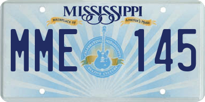 MS license plate MME145