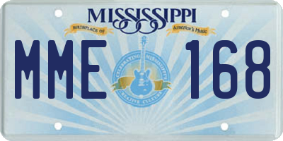 MS license plate MME168