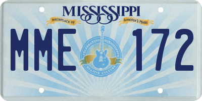 MS license plate MME172