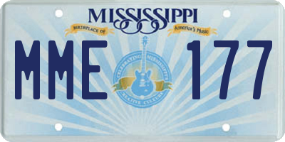 MS license plate MME177