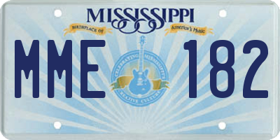 MS license plate MME182