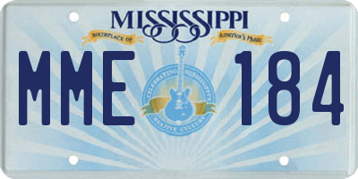 MS license plate MME184