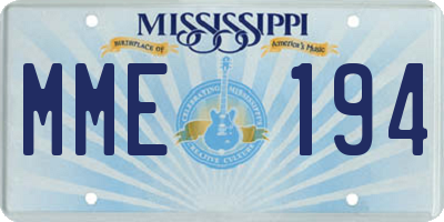 MS license plate MME194