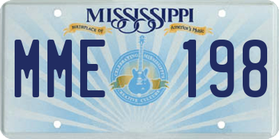 MS license plate MME198