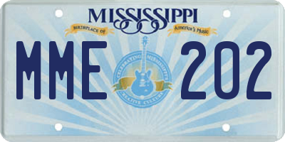 MS license plate MME202