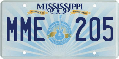 MS license plate MME205