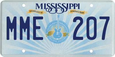 MS license plate MME207