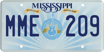 MS license plate MME209