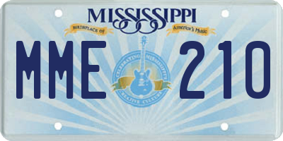 MS license plate MME210