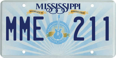 MS license plate MME211