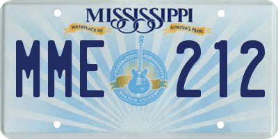 MS license plate MME212