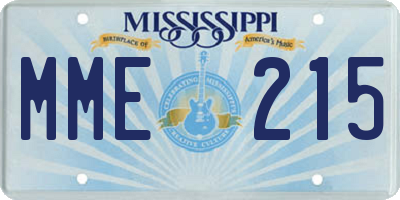 MS license plate MME215