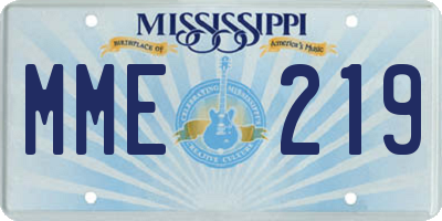 MS license plate MME219