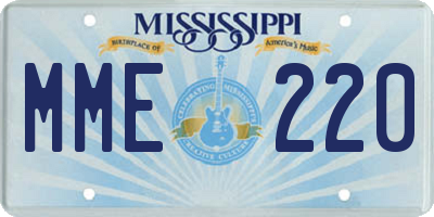 MS license plate MME220