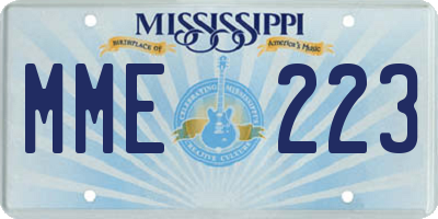 MS license plate MME223