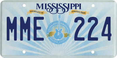 MS license plate MME224