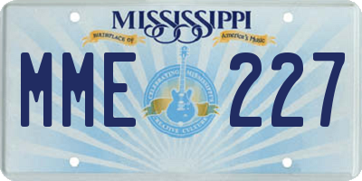 MS license plate MME227
