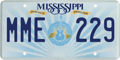 MS license plate MME229