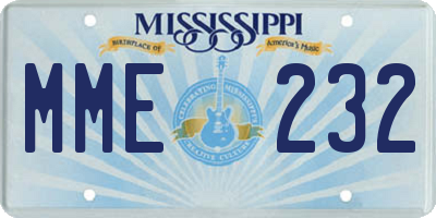 MS license plate MME232