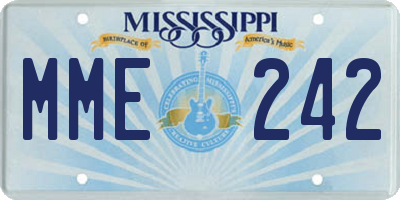 MS license plate MME242
