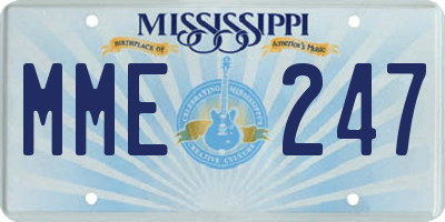 MS license plate MME247