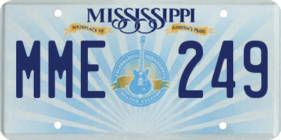 MS license plate MME249