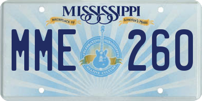 MS license plate MME260