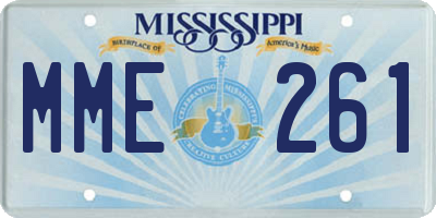 MS license plate MME261