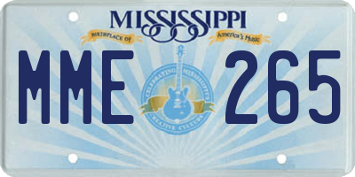 MS license plate MME265