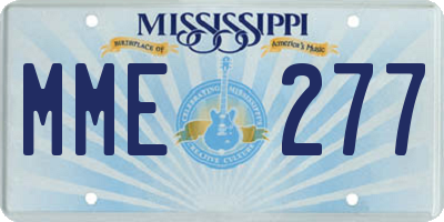 MS license plate MME277