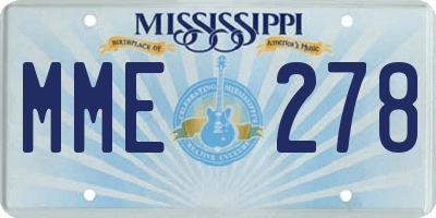 MS license plate MME278