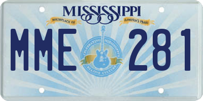 MS license plate MME281