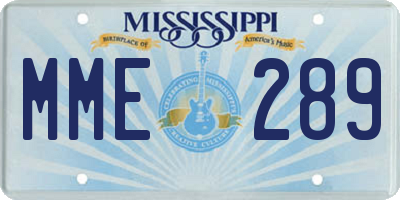 MS license plate MME289