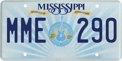 MS license plate MME290