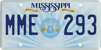 MS license plate MME293
