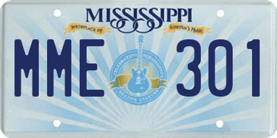 MS license plate MME301