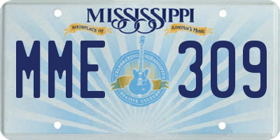 MS license plate MME309