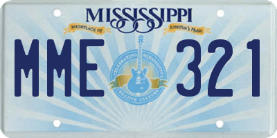 MS license plate MME321