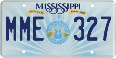 MS license plate MME327