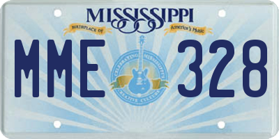 MS license plate MME328