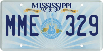 MS license plate MME329