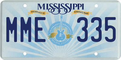 MS license plate MME335