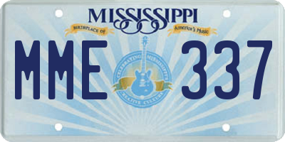 MS license plate MME337