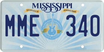 MS license plate MME340