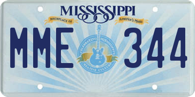 MS license plate MME344