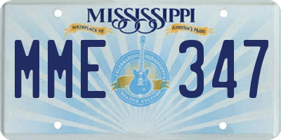 MS license plate MME347