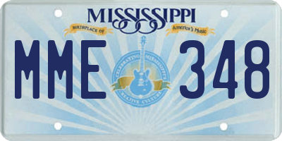 MS license plate MME348