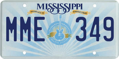 MS license plate MME349